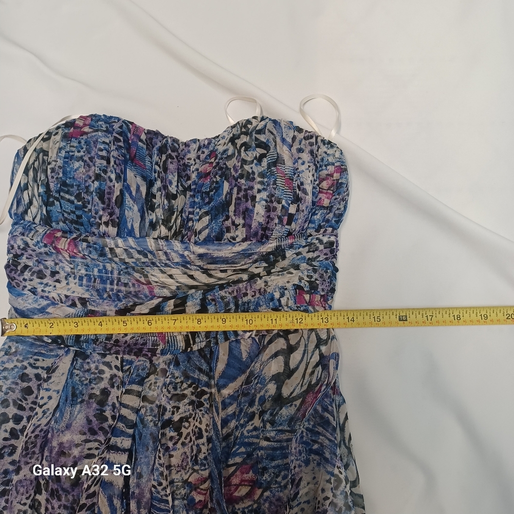 Deb Strapless Multicolor Dress Women Size L - Picture 15 of 16